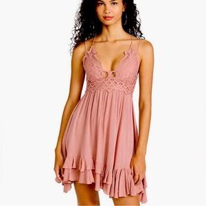 Free People Adella Slip Dress, Light Pink, Size xs/s